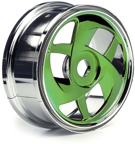 Produktbild AR Felgen (2) 1:8 Minion chrome-grün