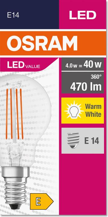 Produktbild Osram Value (E14, 4 W, 470 lm, 1 x, E)