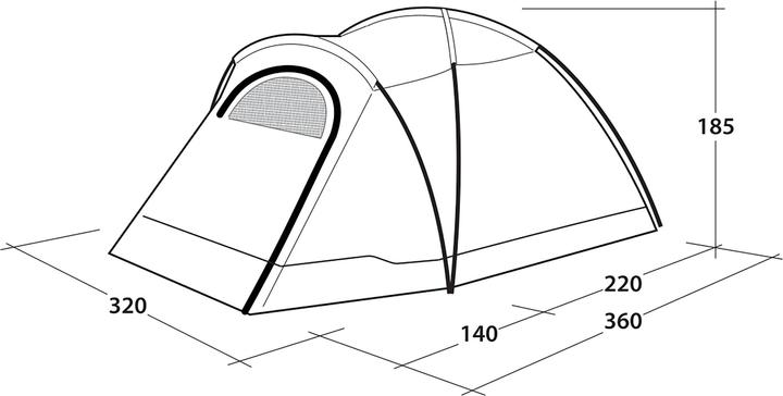 Actual product image Outwell Cloud 5 (Dome tent, 10.11 kg, 5 persons)