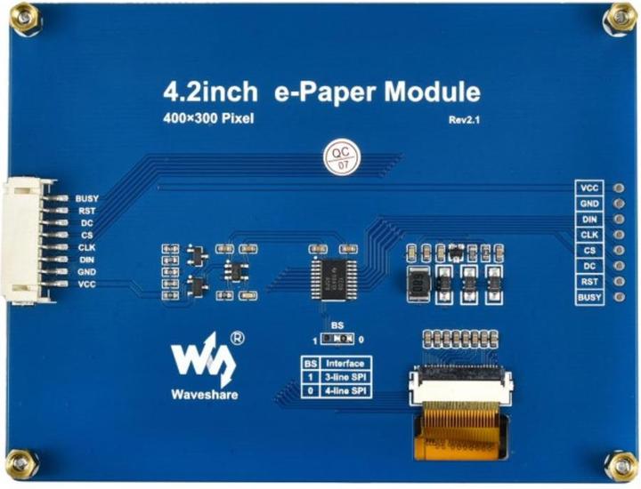 Actual product image WaveShare DEBO EPA 4.2 - Developer Boards - Display ePaper 4.2"" black/white
