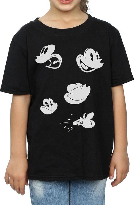 Actual product image Disney Girls Mickey Mouse Faces Cotton T-Shirt (128)