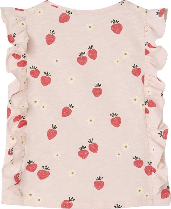 Vertbaudet Mädchen T-Shirt mit Volants und Erdbeeren