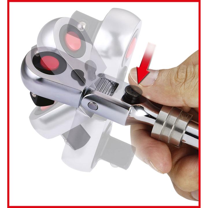 Produktbild KS Tools 1/4" SlimPOWER Teleskop-Gelenk-Umschaltknarre (1/4")