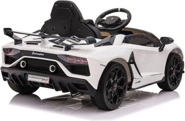 Produktbild Es-toys Kinderfahrzeug weiss - Elektro Auto "Lamborghini Aventador SVJ" - Lizenziert - 12V7AH, 2 Motoren- 2 (12 V)