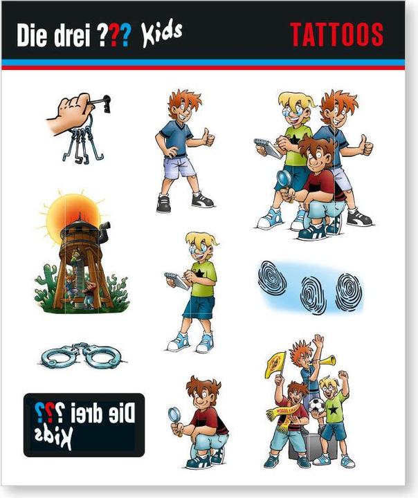 Image du produit DH-Konzept Die drei Fragezeichen Kids Tattoo Bogen