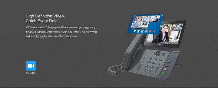 Produktbild Fanvil Tischtelefon V67 Schwarz