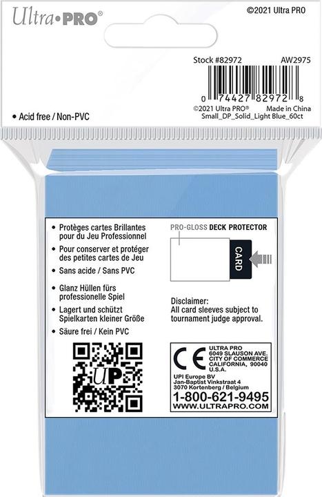 Produktbild Ultra Pro Sleeves / Hüllen Hellblau Small Size