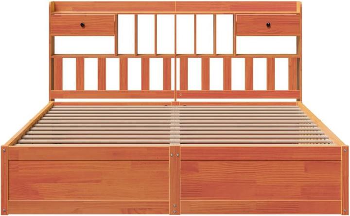 Produktbild VidaXL Massivholzbett Holzbett Bett Doppelbett ohne Matratze 180x200 Kiefernholz (180 x 200 cm)