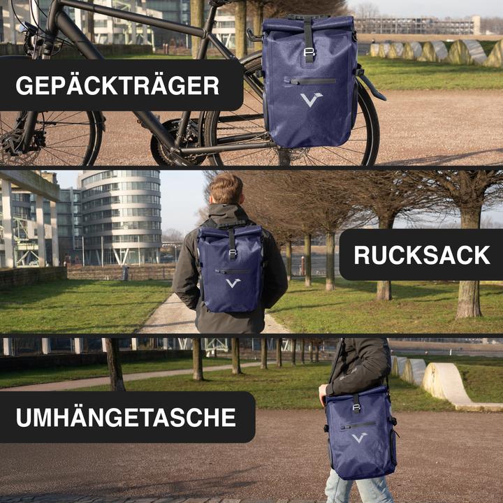 Immagine prodotto Valkental Borsa da bici ValkPro - 23L, Blu (26 l, Borsa portapacchi)