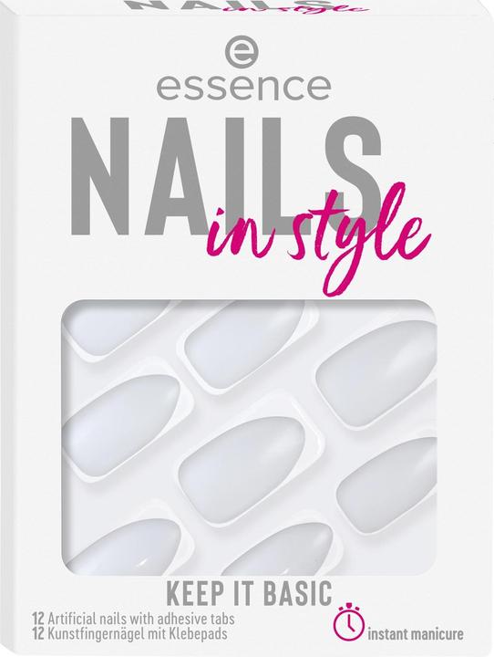 Actual product image essence Nails in style 15 (Artificial nails, White)
