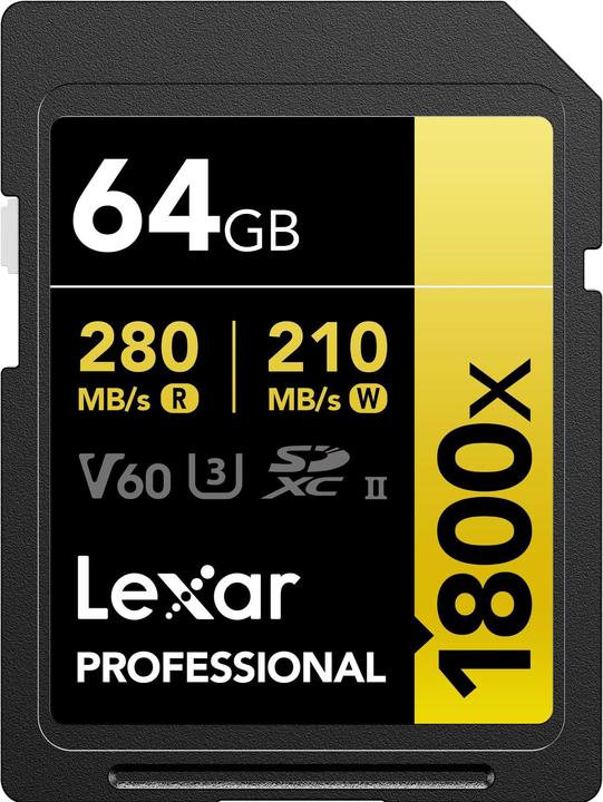 Lexar Professional Gold Series (64 GB, SDXC, U3, UHS-II)