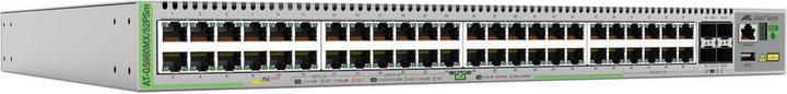 Actual product image Allied Telesis L3 STACKSWITCH 40X10/100/1000-T 4XSFP+ PORT 1SINGLEFIXED PSU EU (52 Ports)