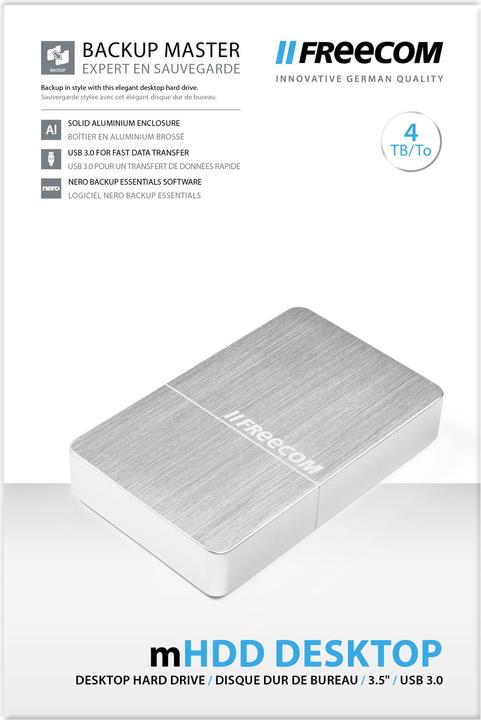 Produktbild Freecom mHDD Desktop Drive - 4TB Silver (4 TB)