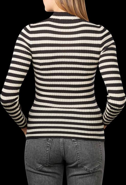 Produktbild Armedangels Alaania Pullover Stand-Up Collar Black/Oatmilk (XL)