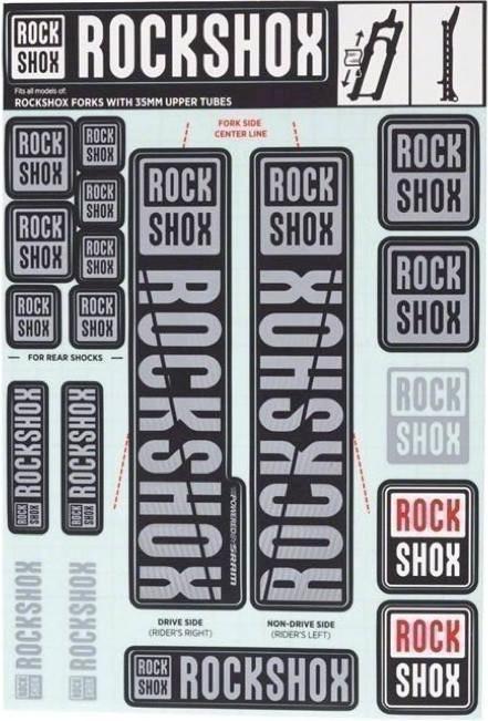 Actual product image RockShox Fork Decal Kit, 35mm Forks MY18 white
