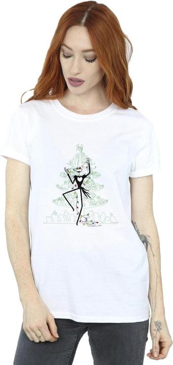 Immagine prodotto Disney The Nightmare Before Christmas Tree Green Maglietta Ampia Donna (M)