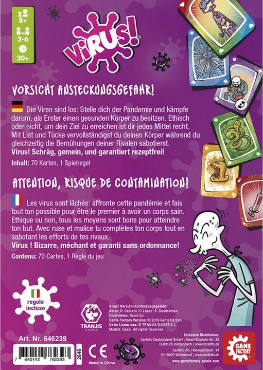 Productafbeelding Game Factory Virus (Duits, Frans, Italiaans)