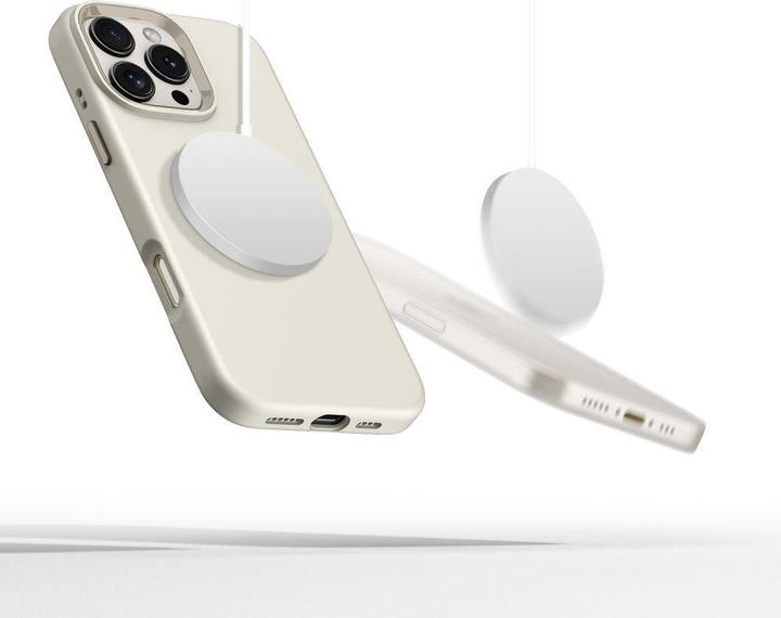 Produktbild Tech-Protect Silicone PU MagSafe Case for iPhone 16 Pro Max - Beige (Apple iPhone 16 Pro Max)