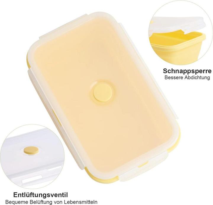 Produktbild König Design Gefrier Dosen Lebensmittel Vorrats Behälter Frischhaltedosen Deckel Faltbar
