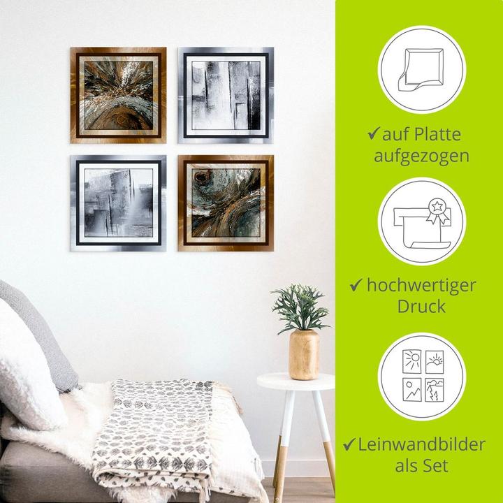 Produktbild Artland Gold Abstrakt. Quadrate U1OI (30 x 30 cm)