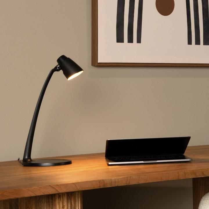 Produktbild Lucide LUDO - Schreibtischlampe - LED - 1x4,5W 3000K - Schwarz 18660/05/30 (350 lm)