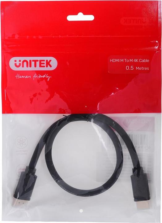 Image du produit Unitek CÂBLE HDMI 2.0 M/M 4K 60HZ 0 5M Y-C185M (0.50 m, HDMI)
