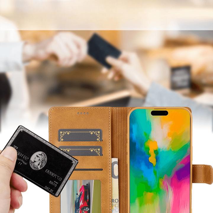 Actual product image LC.Imeeke iPhone 16 Pro - leather case cover (Apple iPhone 16 Pro)
