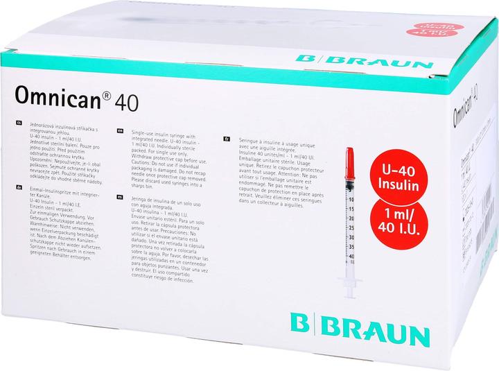 Actual product image B.Braun 40 Insulin U-40 1ml 0.3x12mm (Insulin injections)