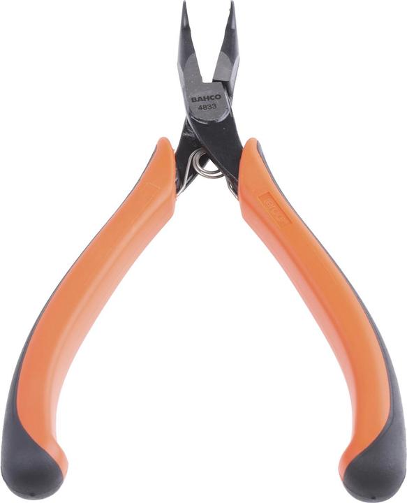 Produktbild Bahco ERGO Spitzzange mit Zwei-Komponenten-Griffen und um 60° abgewinkelter Spitze, phosphatiert, 130 mm (130 mm)