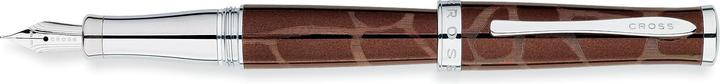 Produktbild Cross Sauvage Füllhalter Lack Brown/Giraffe, Feder 18Kt m. Rhodiumübe (Braun)