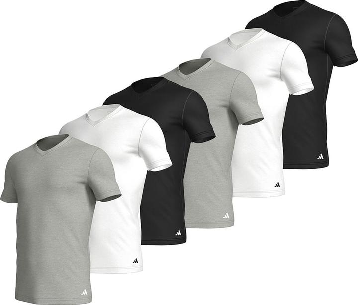 Produktbild adidas 6er Pack Active Core Cotton Unterhemd / Shirt Kurzarm (L)