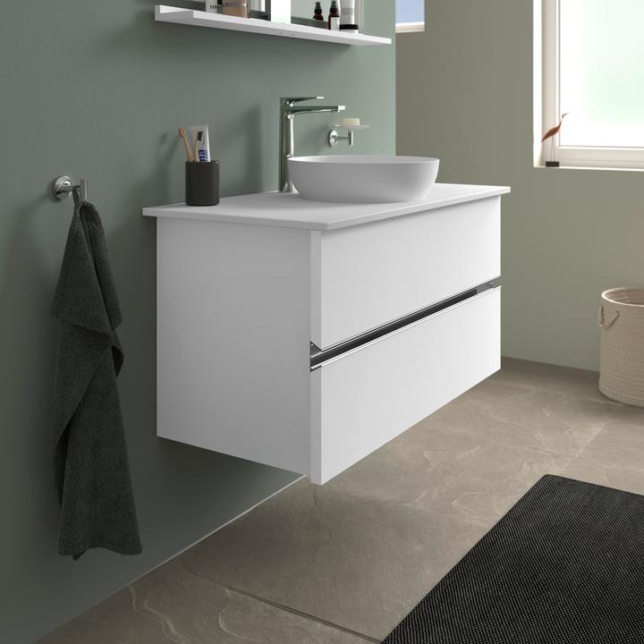 Produktbild Duravit Sivida Waschtisch Set, rund, 400x400mm, inkl. Konsole 1080x500mm (500 mm, 1080 mm)