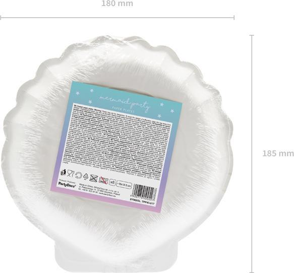 Produktbild Partydeco Einwegteller Meerjungfrau 6 Stück (6 x)