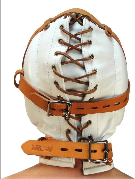 Immagine prodotto XR Brands Total Sensory Deprivation Leather Hood - M/L - White