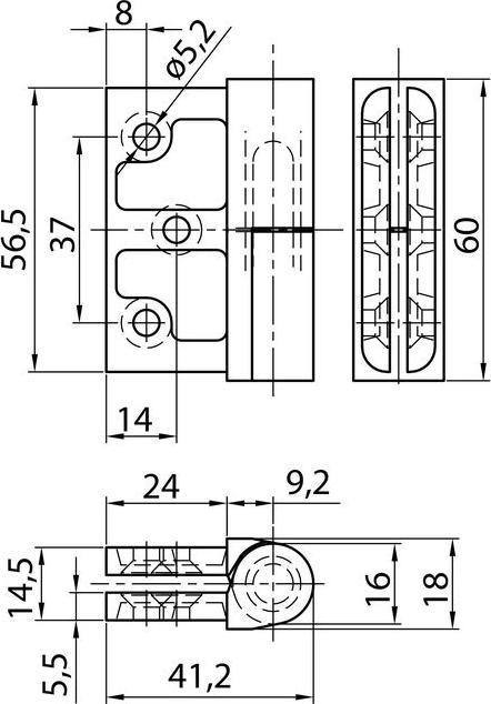 Actual product image Nickal Paumelle hinge matt nickel-plated