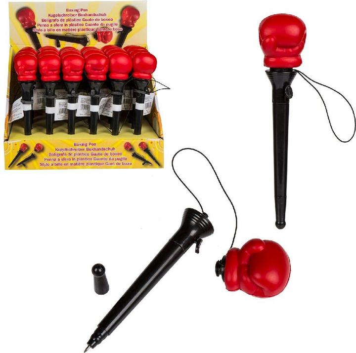 Produktbild NoName Kugelschreiber Boxhandschuh 17cm Disp. (Schwarz, Rot, 1 x)
