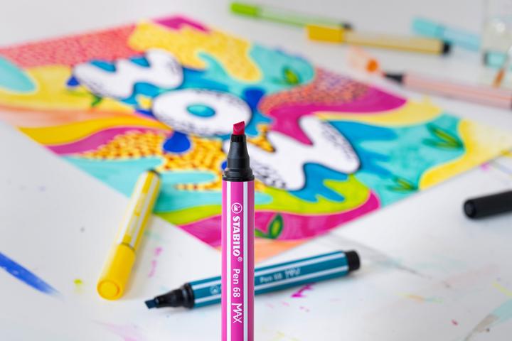 Actual product image STABILO PEN 68 MAX ARTY - fibre-tip pens (4 colours, 4 x)