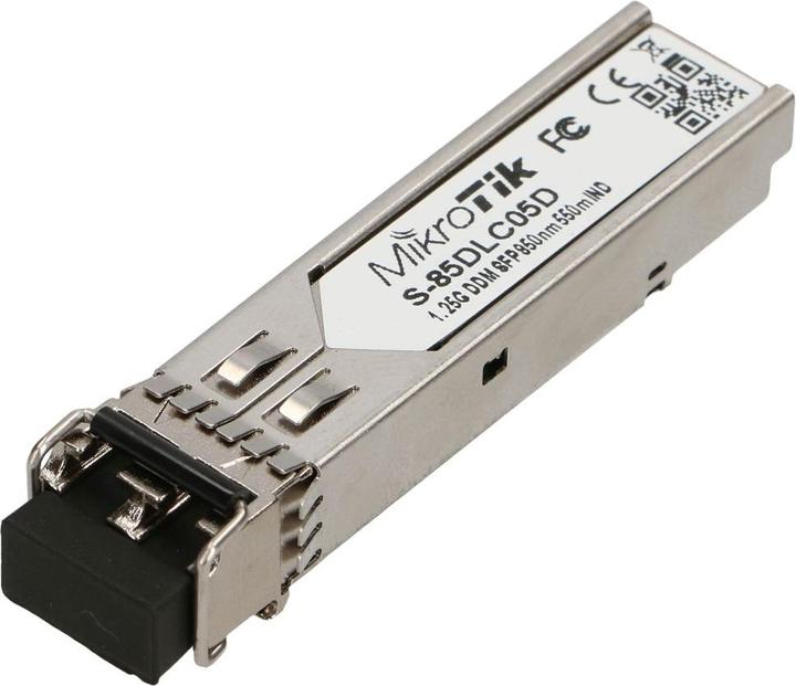 Actual product image MikroTik S-85DLC05D 1.25G SFP SX-LC (MM) DDM 850nm 550m for RB260x, RB2011x, CCRx