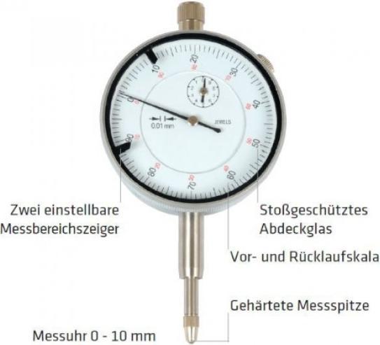 Immagine prodotto Elmag - Messuhr analog Ablesung 0,01mm, 0-10mm