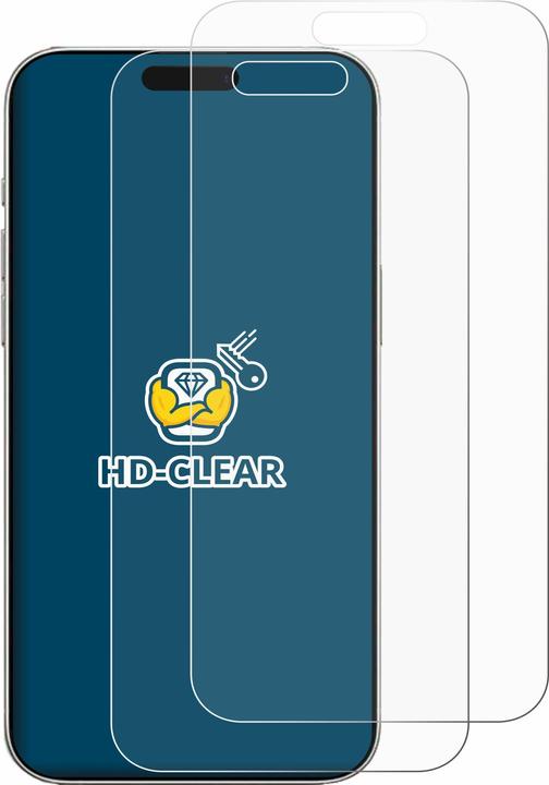 Productafbeelding BROTECT Schermbeschermer Schermbeschermfolie Helder Transparant (2 Stuk, Apple iPhone 16)