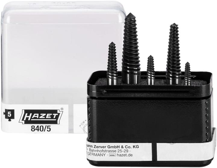 Image du produit HAZET Jeu d'extracteurs des vis 840/5 ∙ Nombre d'outils : 5