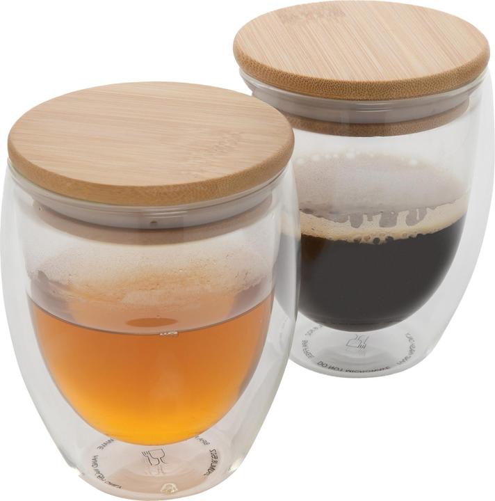 Xd Collection Double Wall 250ml Bamboo Glass (Pack of 2) (0.25 l)