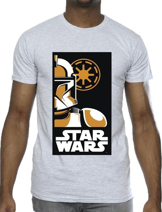 Actual product image Star Wars Mens Stormtrooper Art Poster T-Shirt (S)