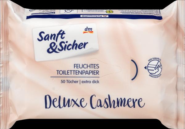 Produktbild dm Sanft&Sicher Feuchtes Toilettenpapier Deluxe Cashmere Nachfüllpack