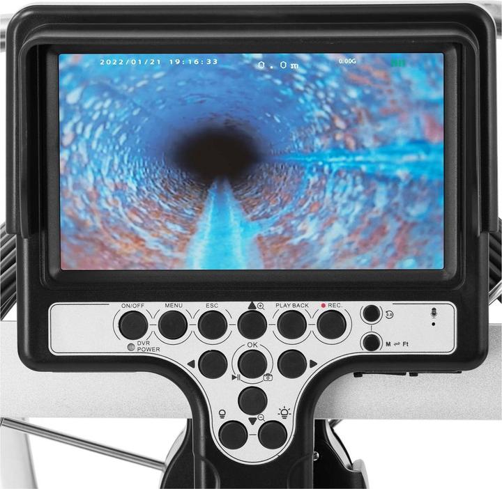 Actual product image Steinberg Endoscope Camera - 30 m - 12 LEDs - 7" IPS display - with stand rail