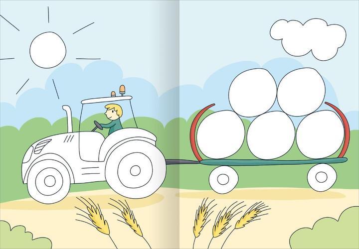 Actual product image My big colourful colouring book - Farm
