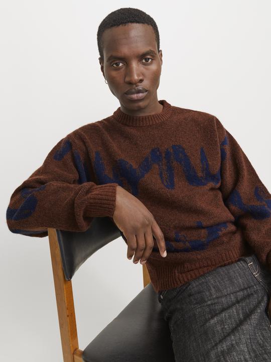 Produktbild Jack & Jones Jorollie Knit Crew Neck Styd Aw24 (L)