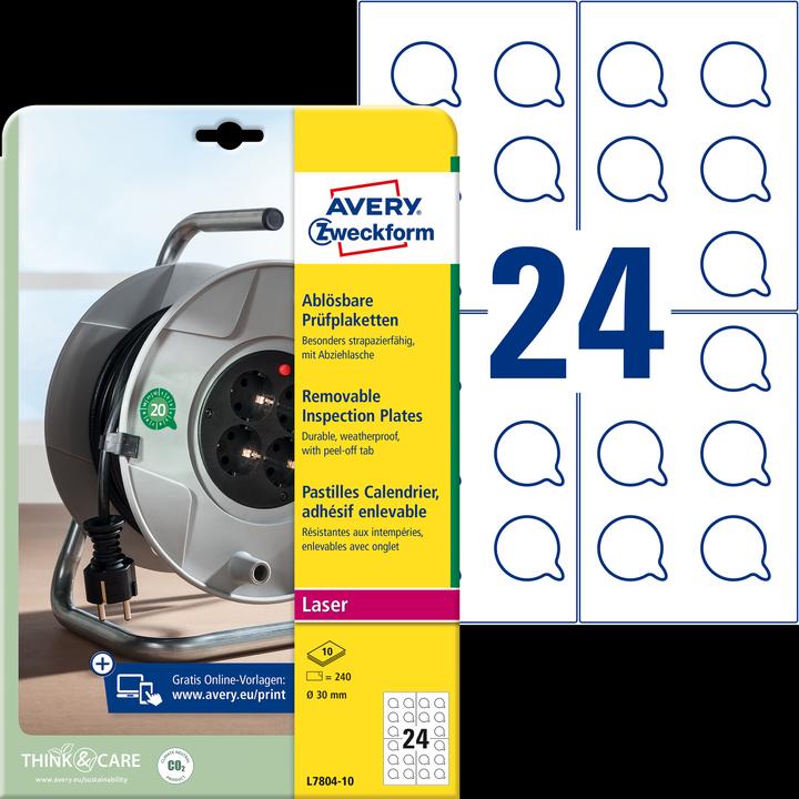 Produktbild Avery Prüfplaketten