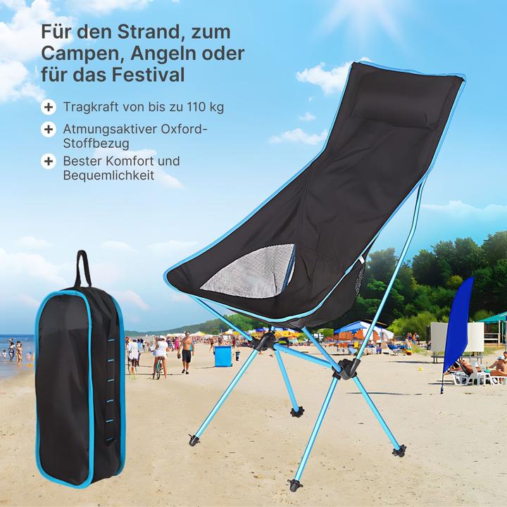 Image du produit Hermex Chaise de camping Chaise de plage Chaise pliante d'extérieur