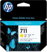 Actual product image HP Ink No.711 Yellow tri-pack (CZ136A) (Y)